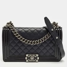Chanel — Chanel Boy Medium Quilted and Flap — Handbag — resale
