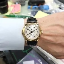 2000s Patek Philippe 5134R Calatrava Travel Time 37mm 18K Rose Gold 2