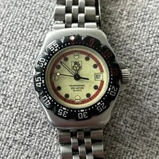 TAG Heuer Formula 1 Cream Dial Black Rotating Bezel Date Bracelet 2