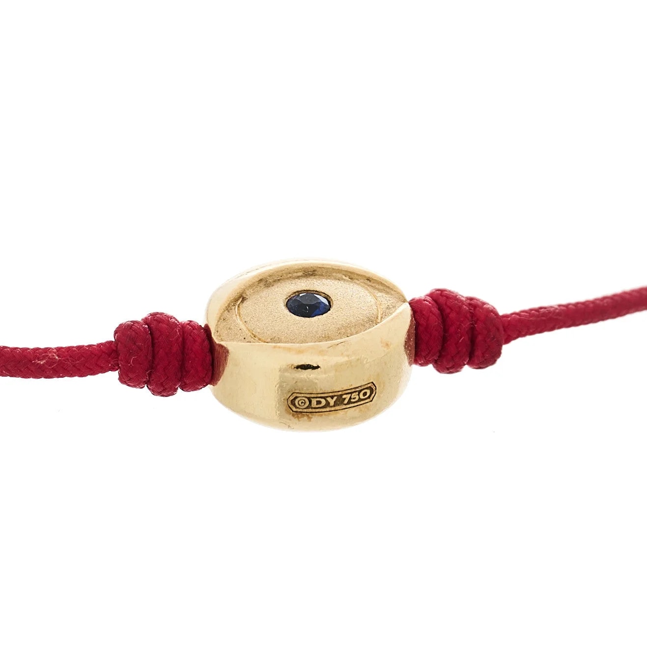 18K Yellow Gold Blue Sapphire Evil Eye 3