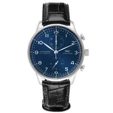 IWC Portugieser Chronograph Steel Blue Dial IW371601 Box Card 2