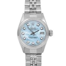 Rolex Datejust Blue MOP Diamond Dial Smooth Bezel Jubilee Band 4