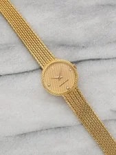 ~1980s Audemars Piguet 18K Yellow Gold Textured Diamond Dial Manual 2