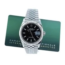 Rolex Datejust 126234 Black Index Dial 18KW Fluted Steel Jubilee 2020 2