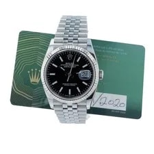 Rolex Datejust 126234 Black Index Dial 18KW Fluted Steel Jubilee 2020 3