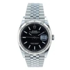 Rolex Datejust 126234 Black Index Dial 18KW Fluted Steel Jubilee 2020 4