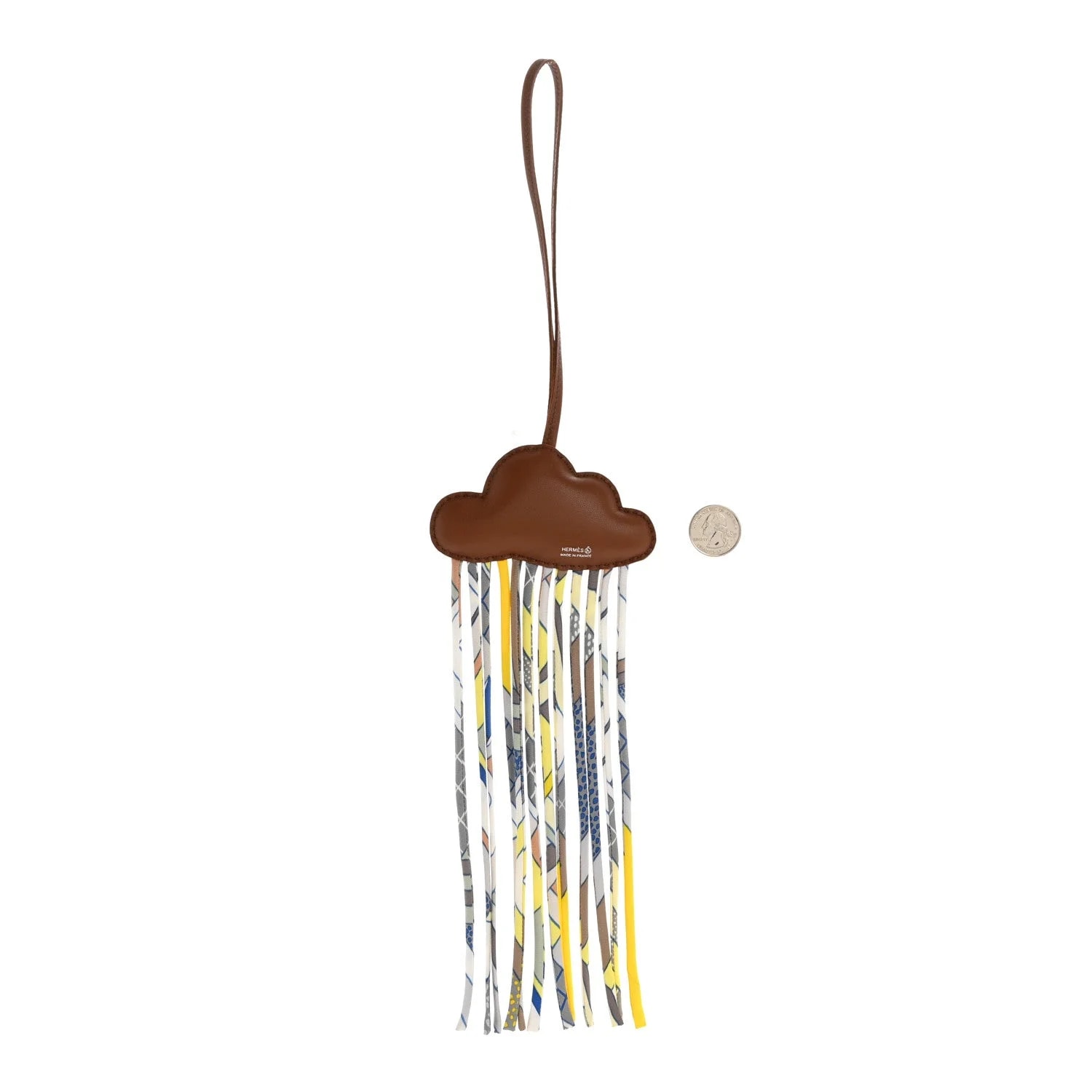 Twill Cord Cloud Bag Charm Noisette 2