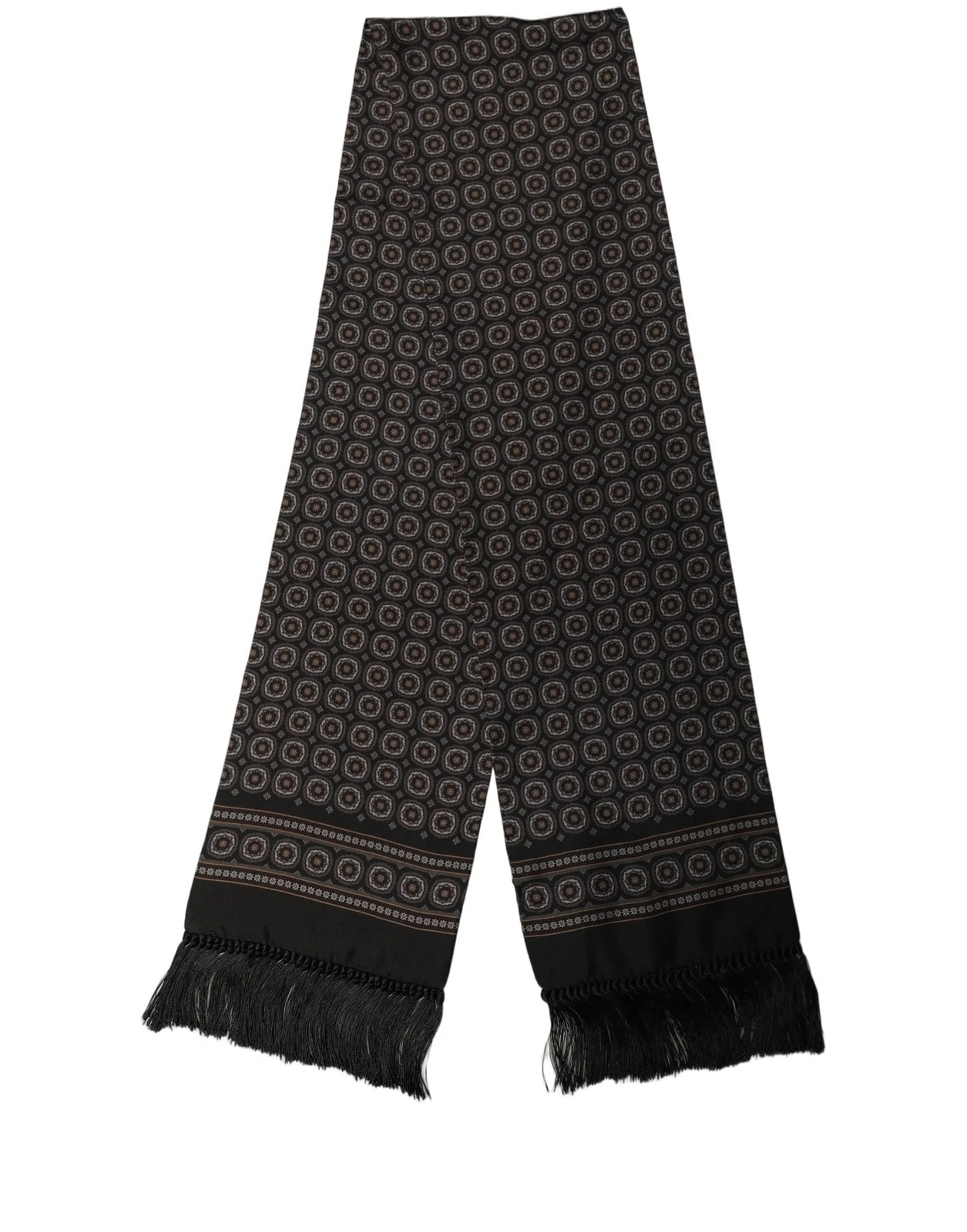 Dolce & Gabbana Geometric Fringed Neck Shawl Scarf 2