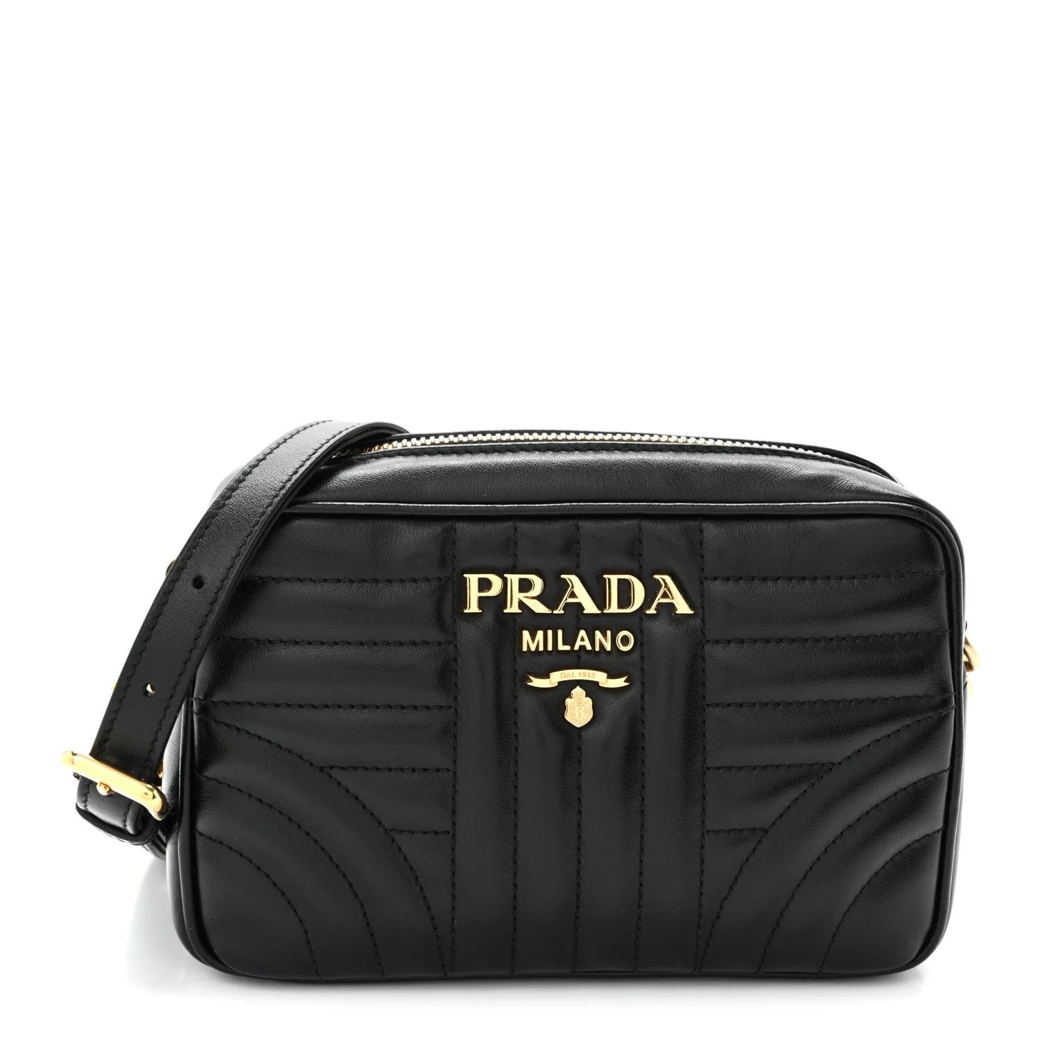 Prada — Soft Diagramme Crossbody — Handbag — resale