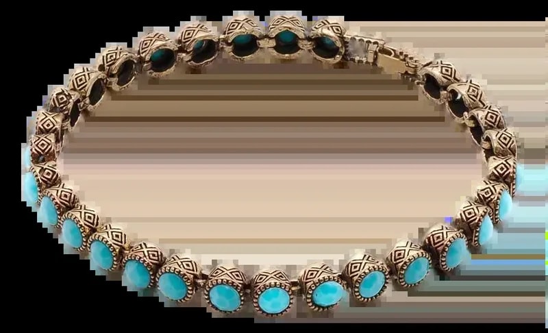 Turquoise Tennis Bracelet — Jewelry — resale