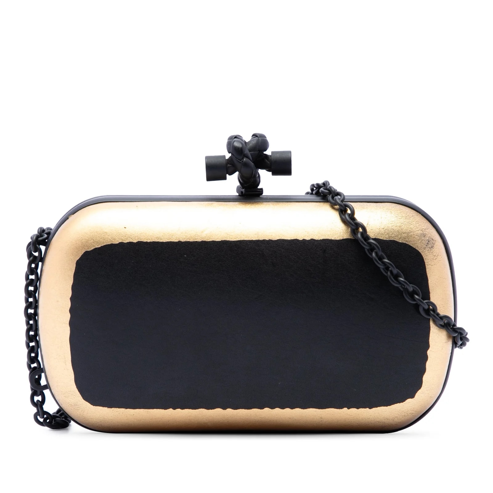 Bottega Veneta — Gilded Waxed Knot With Chain — Handbag — resale