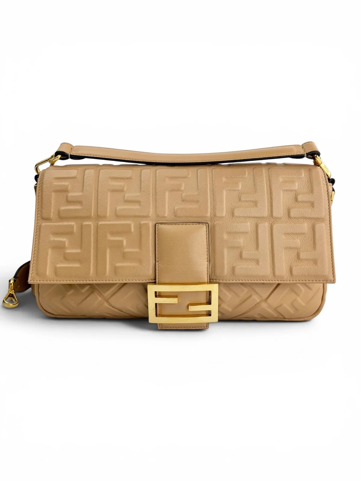 Season 2 Consign — Fendi Embossed Zucca Large Baguette — Handbag — resale