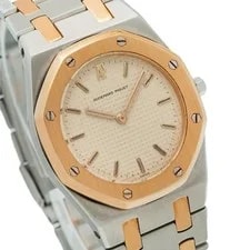 Audemars Piguet Royal Oak Quartz Two-Tone Stainless Steel Cream Tapisserie Dial 3