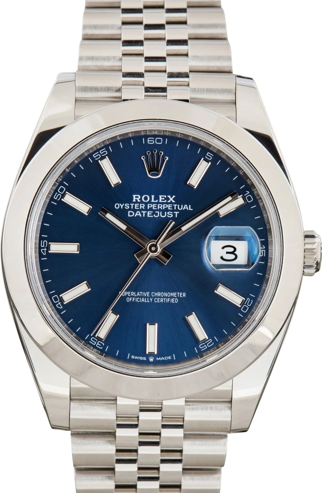 Blue Dial Rolex Datejust 41 Ref 126300 Jubilee Band 3