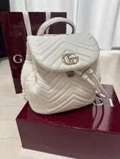 Unused Gucci GG Marmont Matelasse Mini Chain Backpack 598594 2