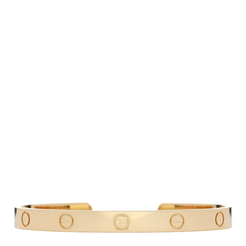 Cartier — 18K Yellow Gold Love Cuff 19 — Jewelry — resale