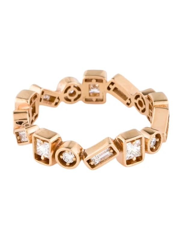 Suzanne Kalan — 18K Inlay ZigZag Eternity Band — Jewelry — resale