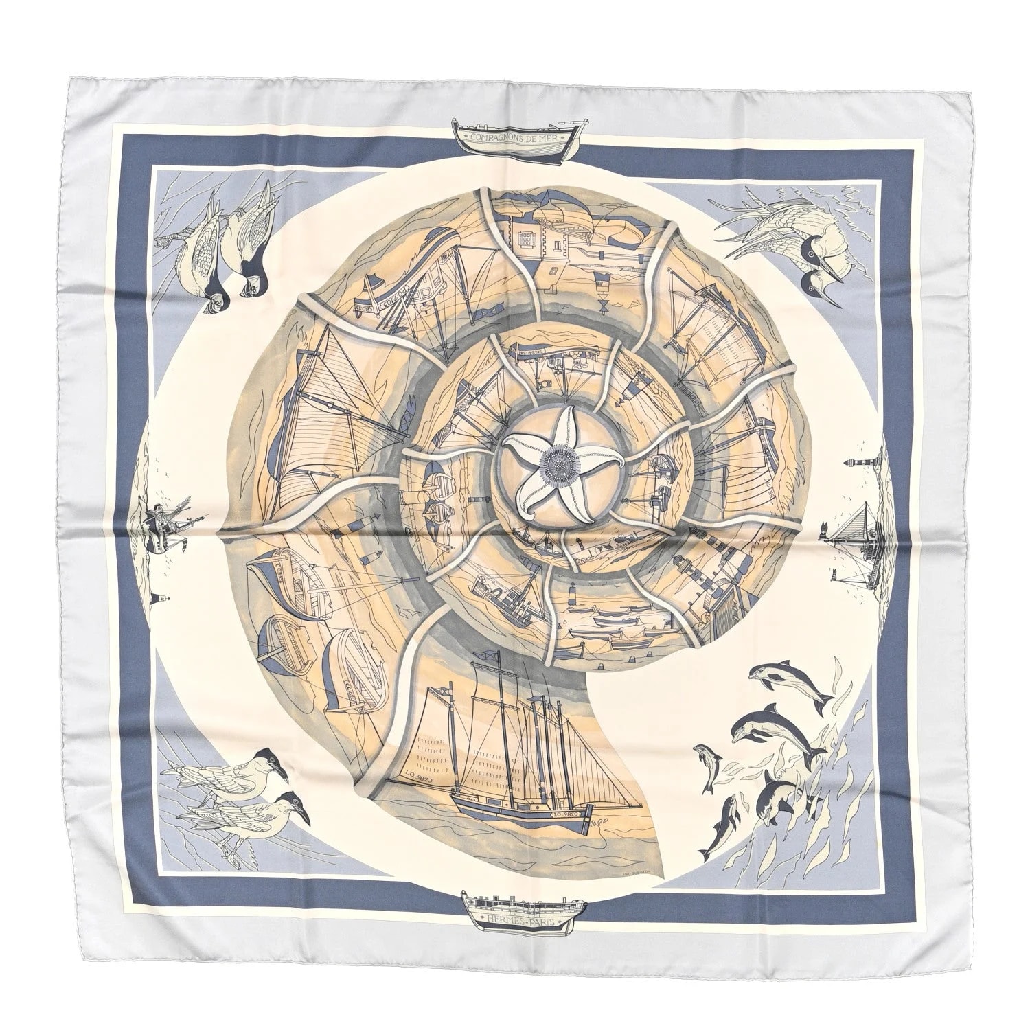 Hermès — Compagnons de Mer Scarf 90 — Accessory — resale