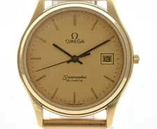 Omega — [EXC+4] Omega Seamaster Cal.1430 Quartz Gold Dial 33mm Japan — Watch — resale