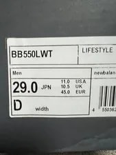 11.0US New Balance 550 Bb550Lwt 3