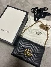 Gucci — Gucci GG Marmont Super Mini Chain Wallet From Japan — Handbag — resale