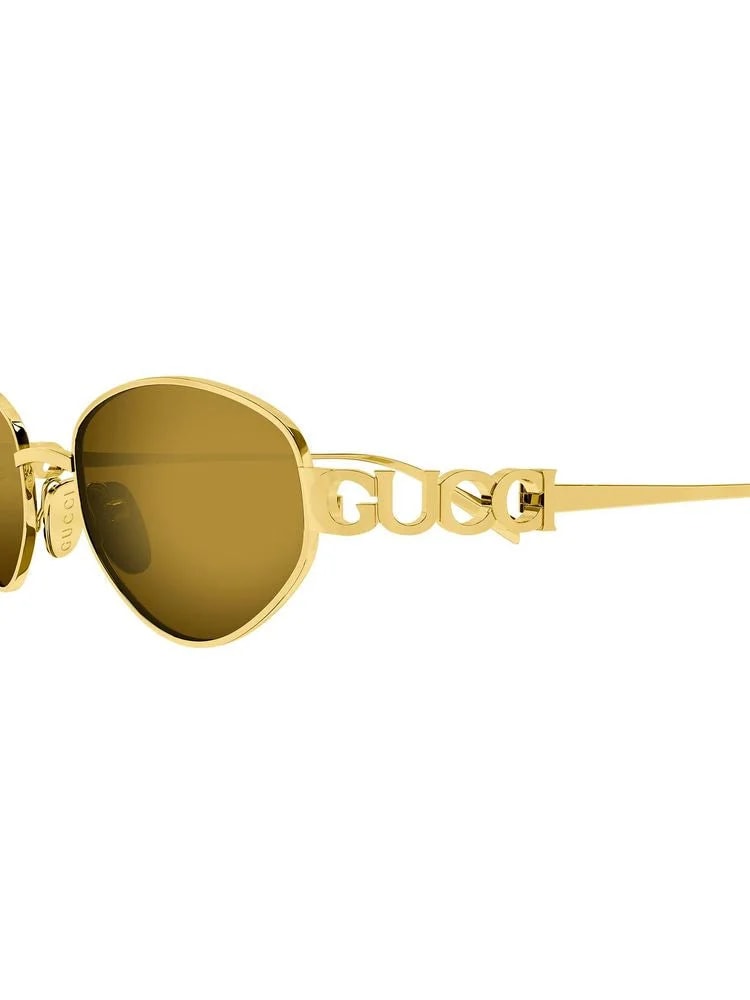 Gucci — Gucci Gg1935s Logo-Plaque Round Metal Sunglasses — — Accessory — resale