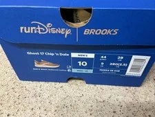 Brooks Ghost 17 Chip 'N Dale runDisney Disney Sz 10EE New 2
