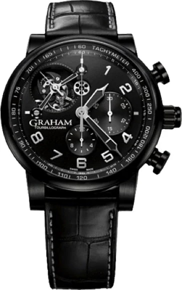 Worldofluxuryus — Graham Tourbillograph Trackmaster Black PVD Stainless Steel — Watch — resale