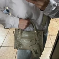 Balenciaga | Embossed Hardware Mini City Latte 2