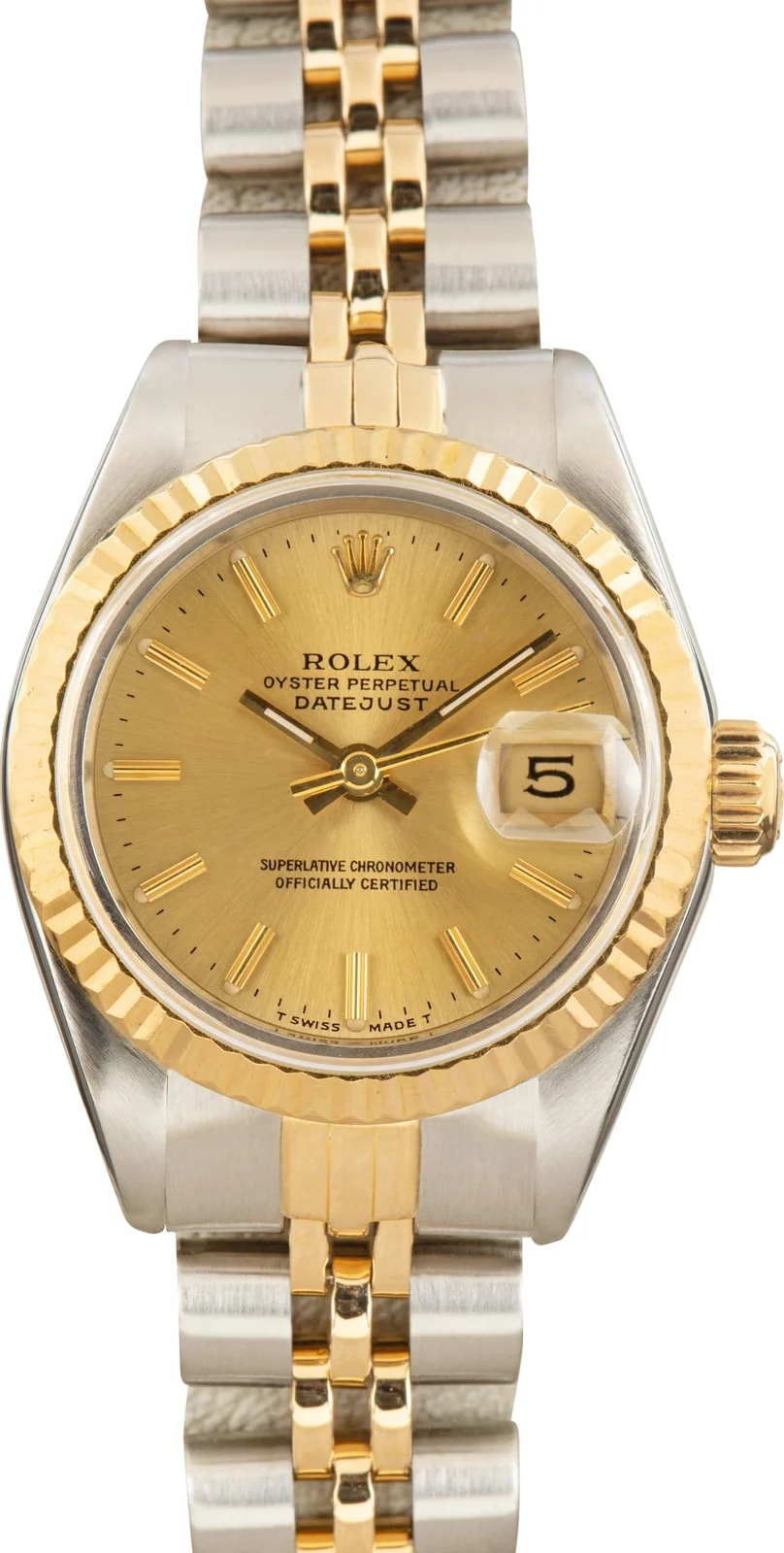 Two Tone Rolex Datejust Ref 69173 Champagne Dial 2