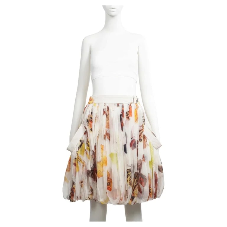 Alexander McQueen — Alexander Mcqueen S/S 2007 Butterfly Print Skirt IT40 — Clothing — resale