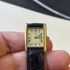 Cartier Tank Quartz Ref 6601 Gold Plated Over Sterling Silver 2