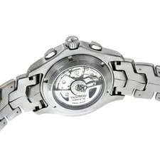 With TAG Heuer Link Chronograph CJF2119 SS Black Automatic S 41100099881 US 4