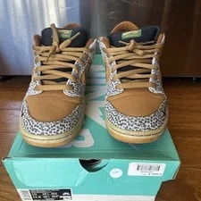 Nike SB Dunk Low Pro SB ISO Safari CD2563-002 Atmos Size 10 Kumquat 4