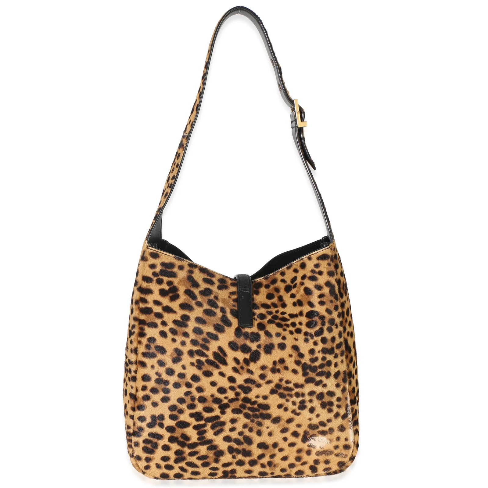 Saint Laurent Pony Hair Leopard Print Small le 5 A 7 Soft Hobo Pony-style 2