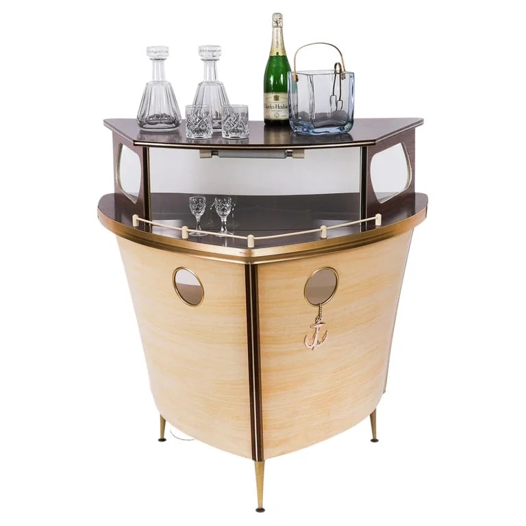 Umberto Mascagni — Modernist Boat Cocktail Bar Umberto Mascagni Harrods 20th Century — Furniture — resale