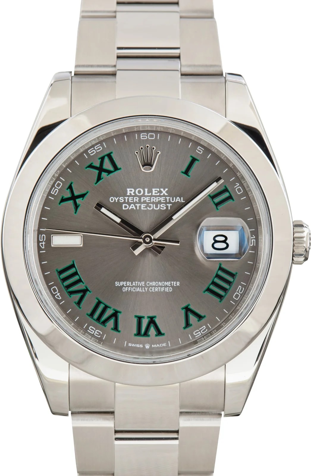 Stainless Steel Rolex Datejust 41 Ref 126300 Slate Wimbledon Dial 2