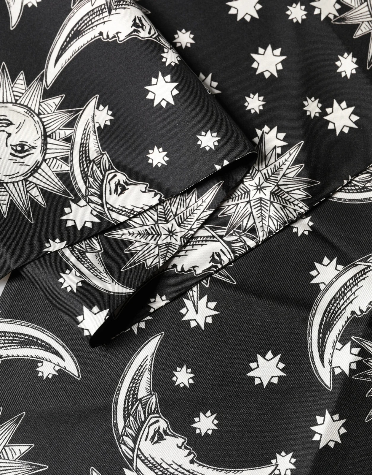 Dolce & Gabbana Sun Moon Star Fringe Foulard 178cm X 33cm Scarf 3