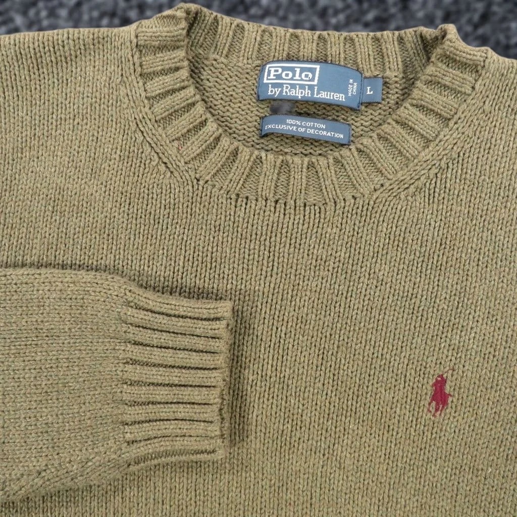 Polo Ralph Lauren Sweater Large Chunky Pullover Pony — streetwear — resale