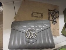 Gucci GG Marmont Small Chain Wallet HW, Dust & Box 2