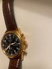 IWC Pilot Chronograph 18K Rose Gold 42mm Chronograph Black Dial! 3