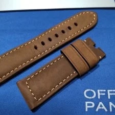 Panerai Original Brown Leather Strap With Buckle for Officine From Japan 2