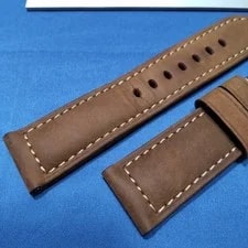 Panerai Original Brown Leather Strap With Buckle for Officine From Japan 3