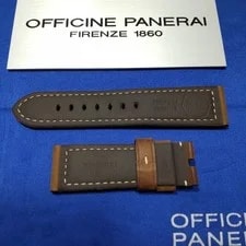 Panerai Original Brown Leather Strap With Buckle for Officine From Japan 4