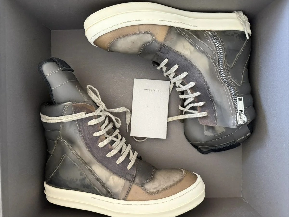 Transparent Rick Owens Geobasket, 40 EU 2