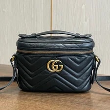 Gucci — Gucci GG Marmont Vanity Case GG Logo Crossbody GHW — Handbag — resale