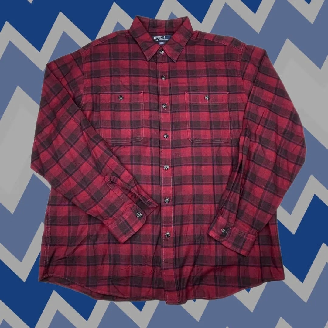 Polo Ralph Lauren — Polo Ralph Lauren Shirt L Plaid Long Sleeve Button Front Farrell — streetwear — resale