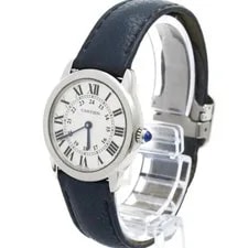 Cartier () Ronde Solo SM Stainless Steel Leather Quartz Wsrn 2