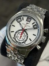 Patek Philippe — Patek Philippe 5960/1A White Steel Annual Calendar Chronograph 5960 Box Papers — Watch — resale