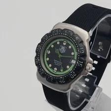 Tag Heuer — TAG Heuer Formula 1 WA1215 Green Black 3 Hands Date Quartz Black Dial Diver — Watch — resale